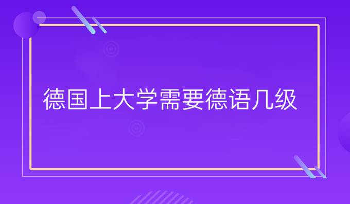 德国上大学需要德语几级