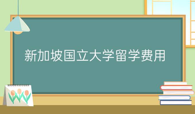 新加坡国立大学留学费用